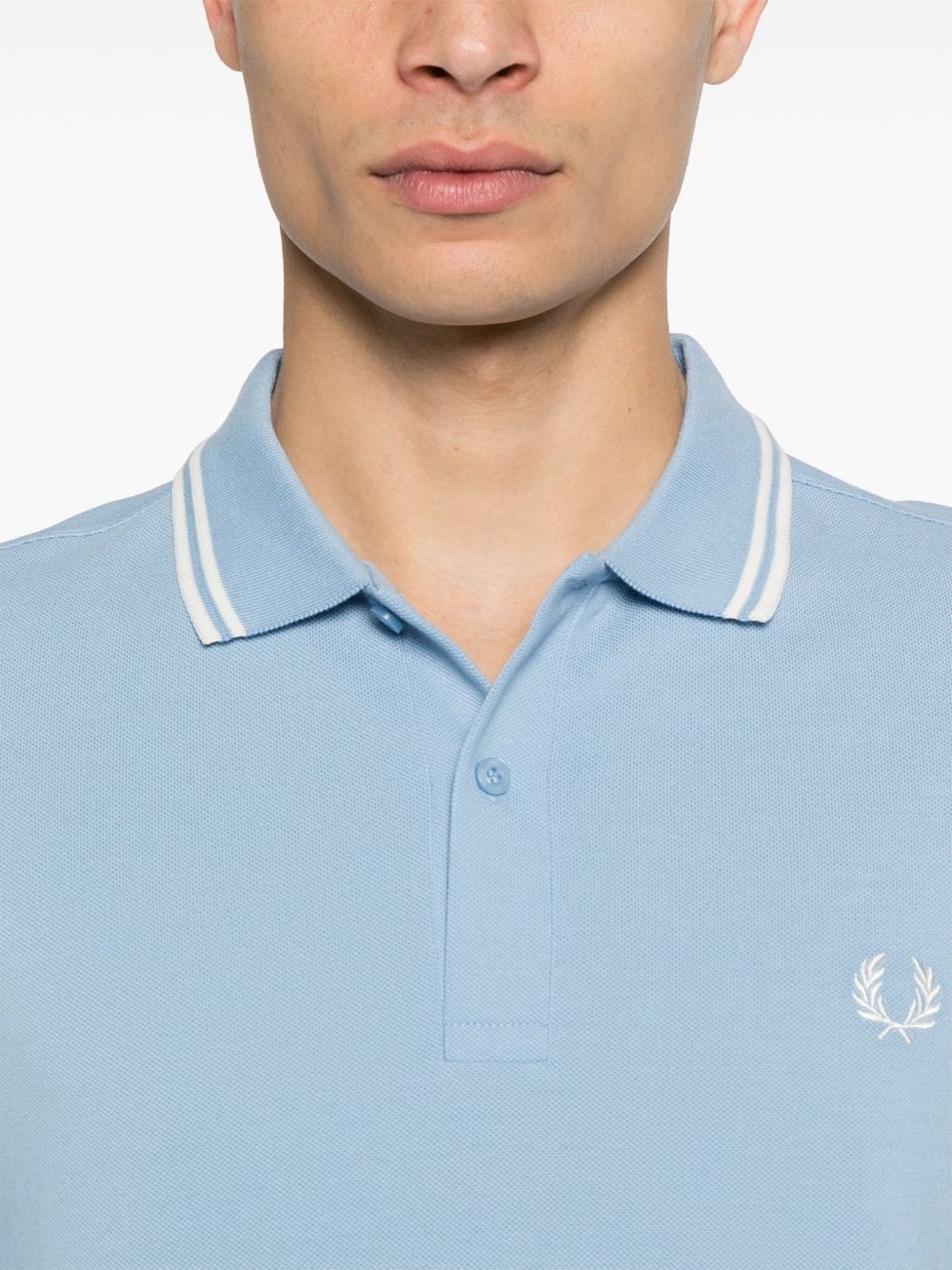 x Fred Perry striped-trim polo shirt - 4