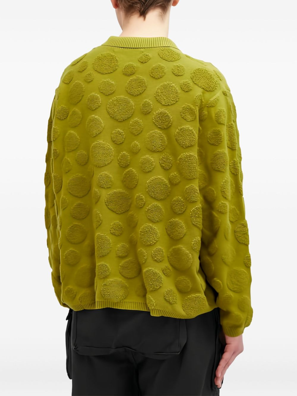 polka-dot polo sweater - 4