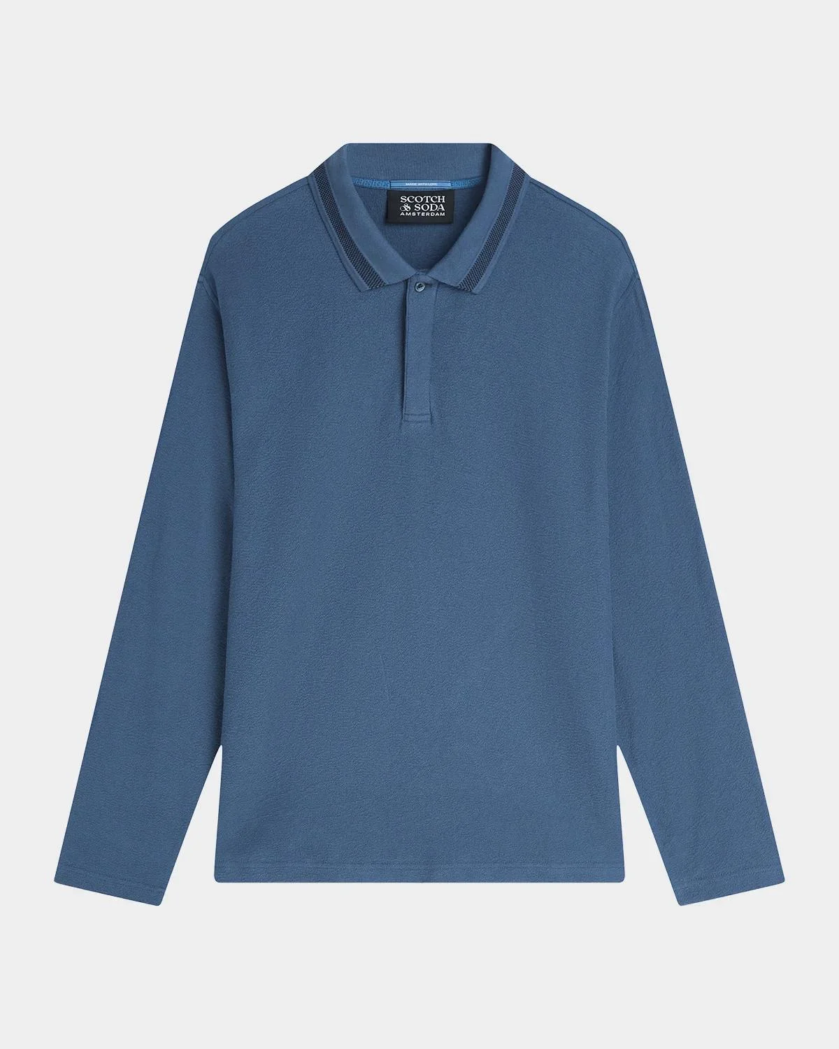 Men's Cotton Long-Sleeve Polo Shirt - 1