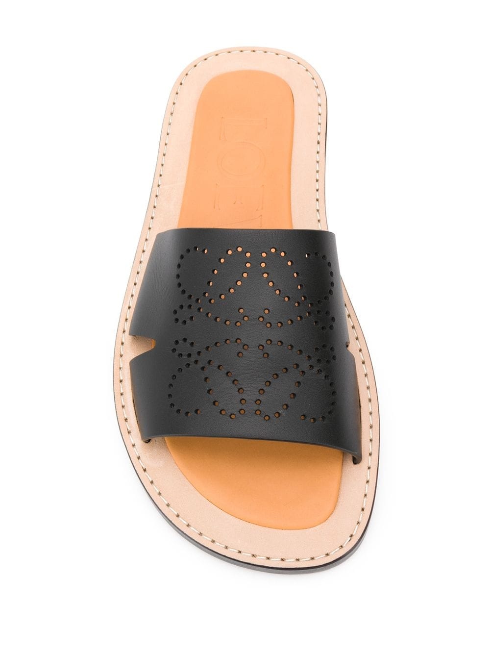 perforated anagram sandals - 4