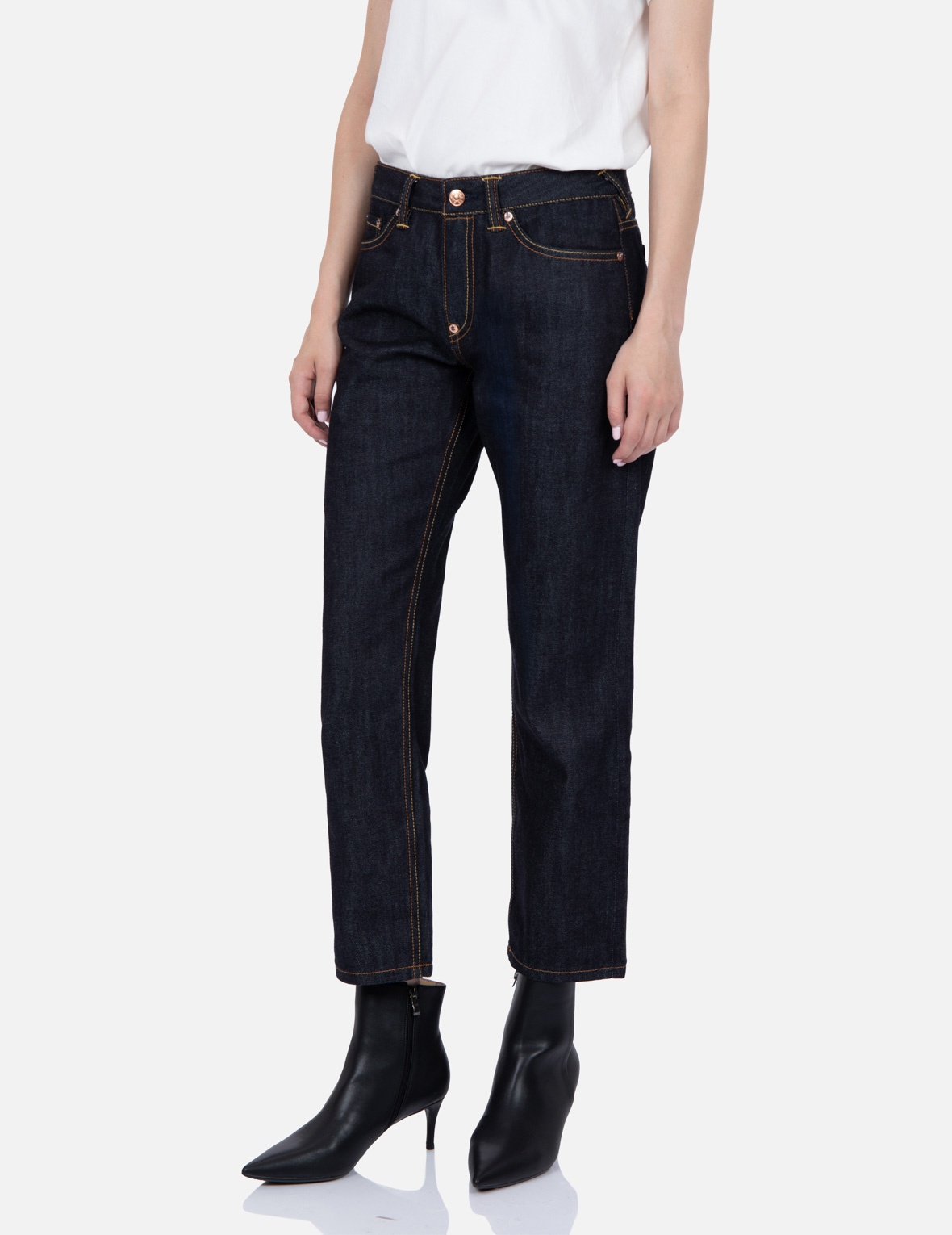 BROCADE DAICOCK INSERT BOYFRIEND JEANS - 6