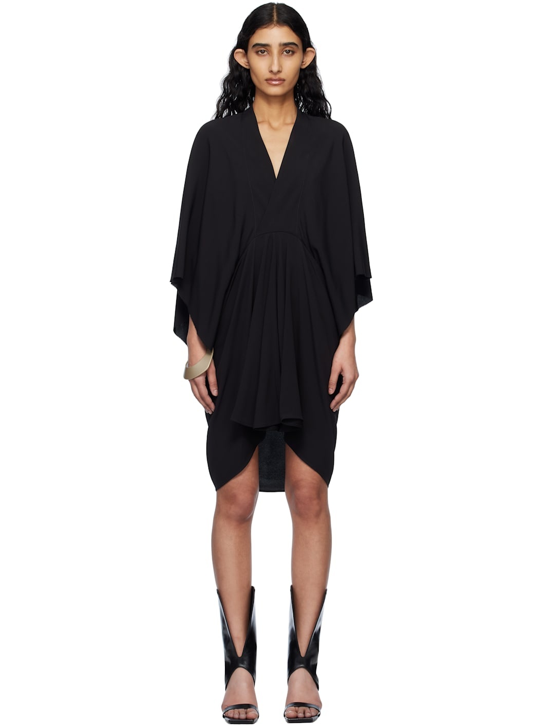 Black Hollywood Half Moon Minidress - 1