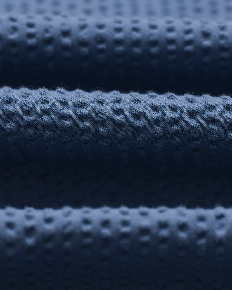 Mescal - Blue Cotton Seersucker Shorts 9