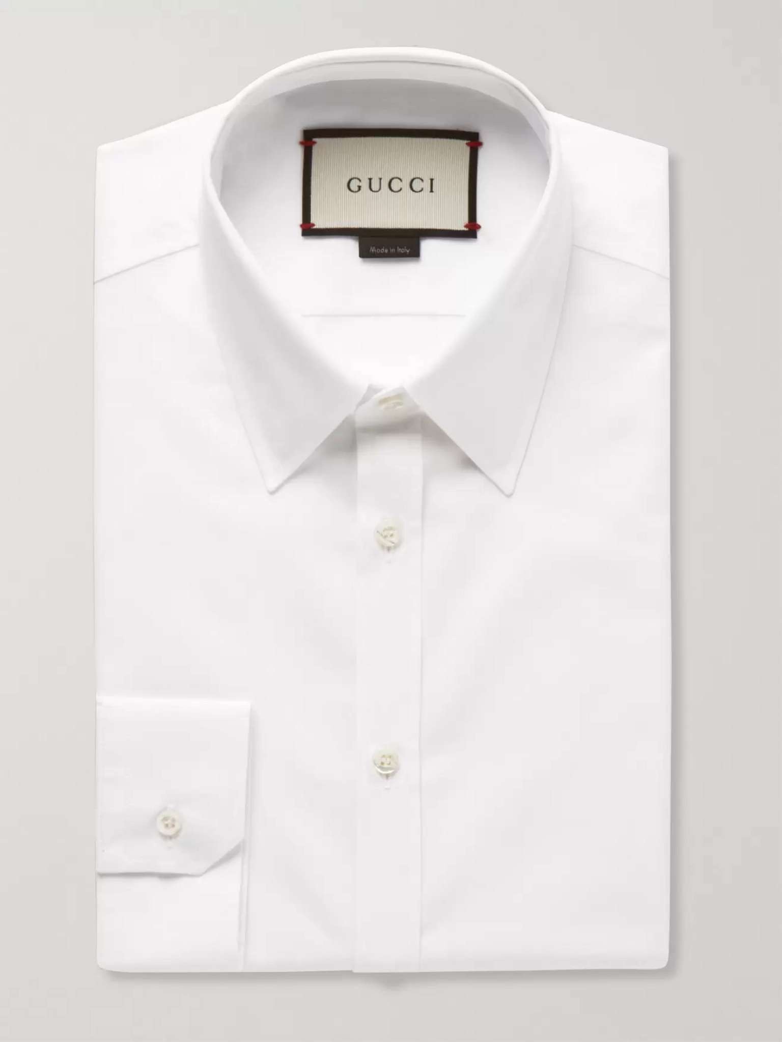 White Cotton-Poplin Shirt - 1