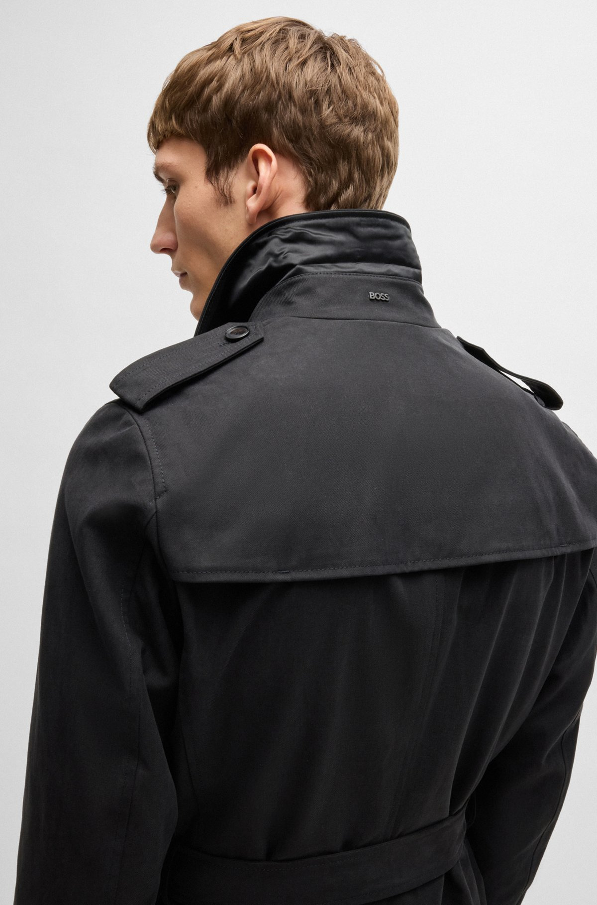 SLIM-FIT TRENCH COAT WITH DOUBLE-BREASTED CLOSURE - 6