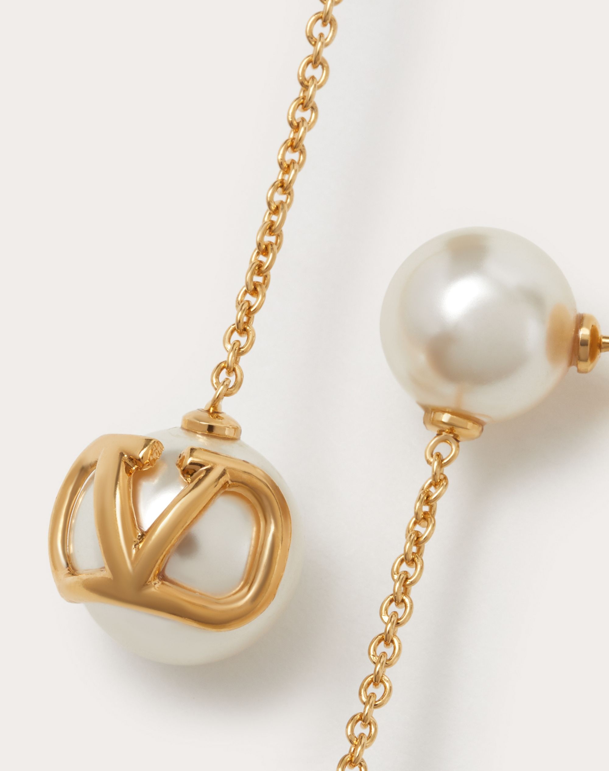 VLogo Signature earrings with pearls - 2