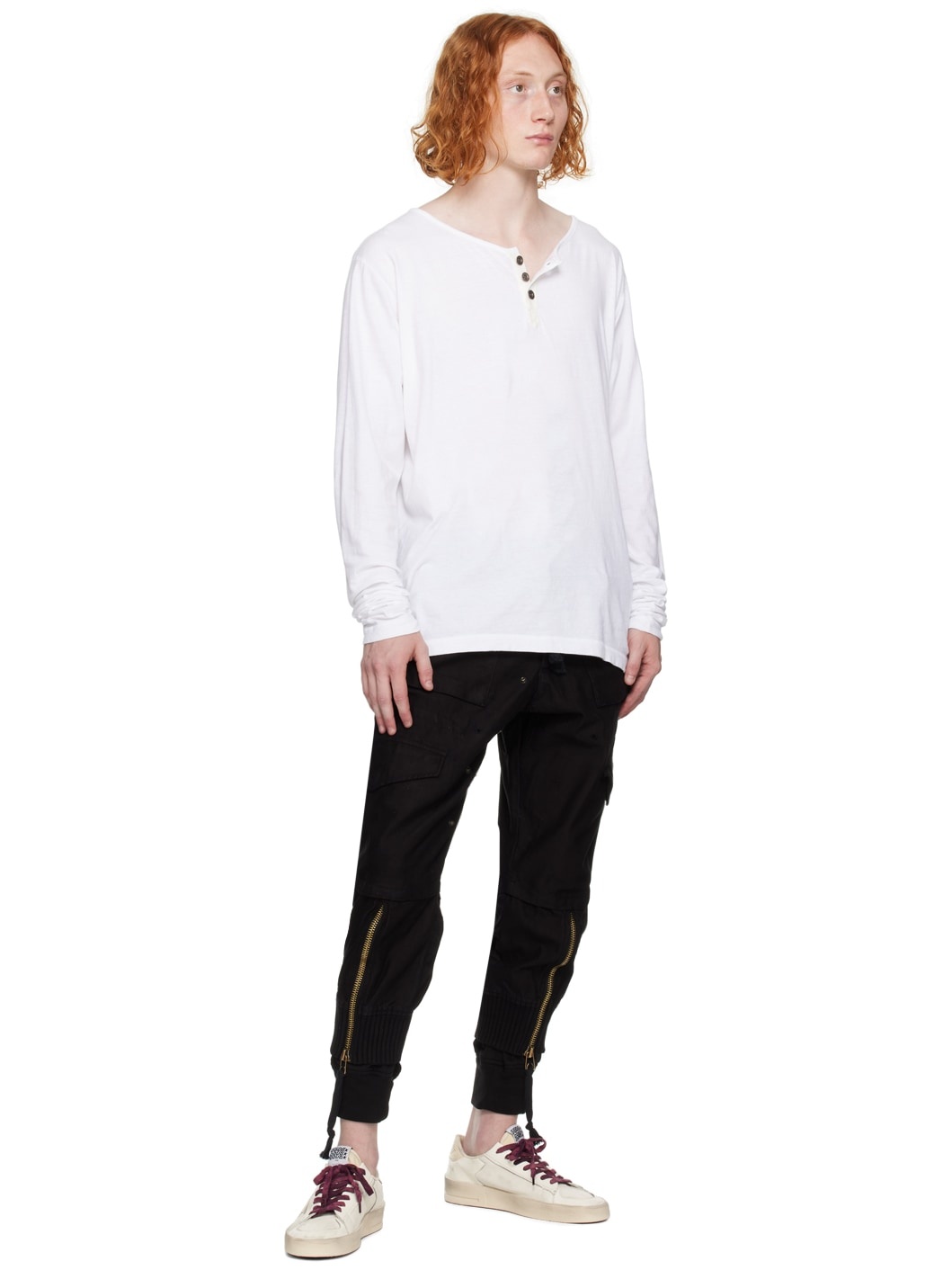 Black Army Jacket Cargo Pants - 4