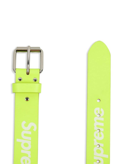Supreme Repeat leather "Flourescent Yellow" belt outlook