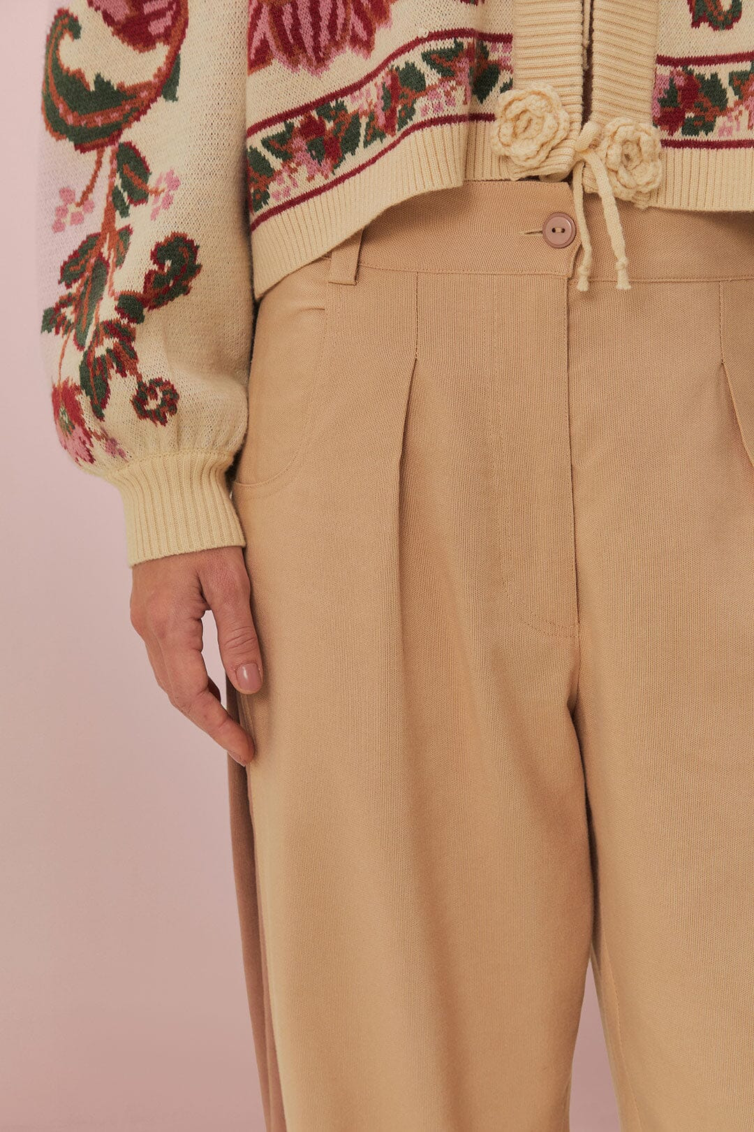 Bicolor High Waist Pants - 5