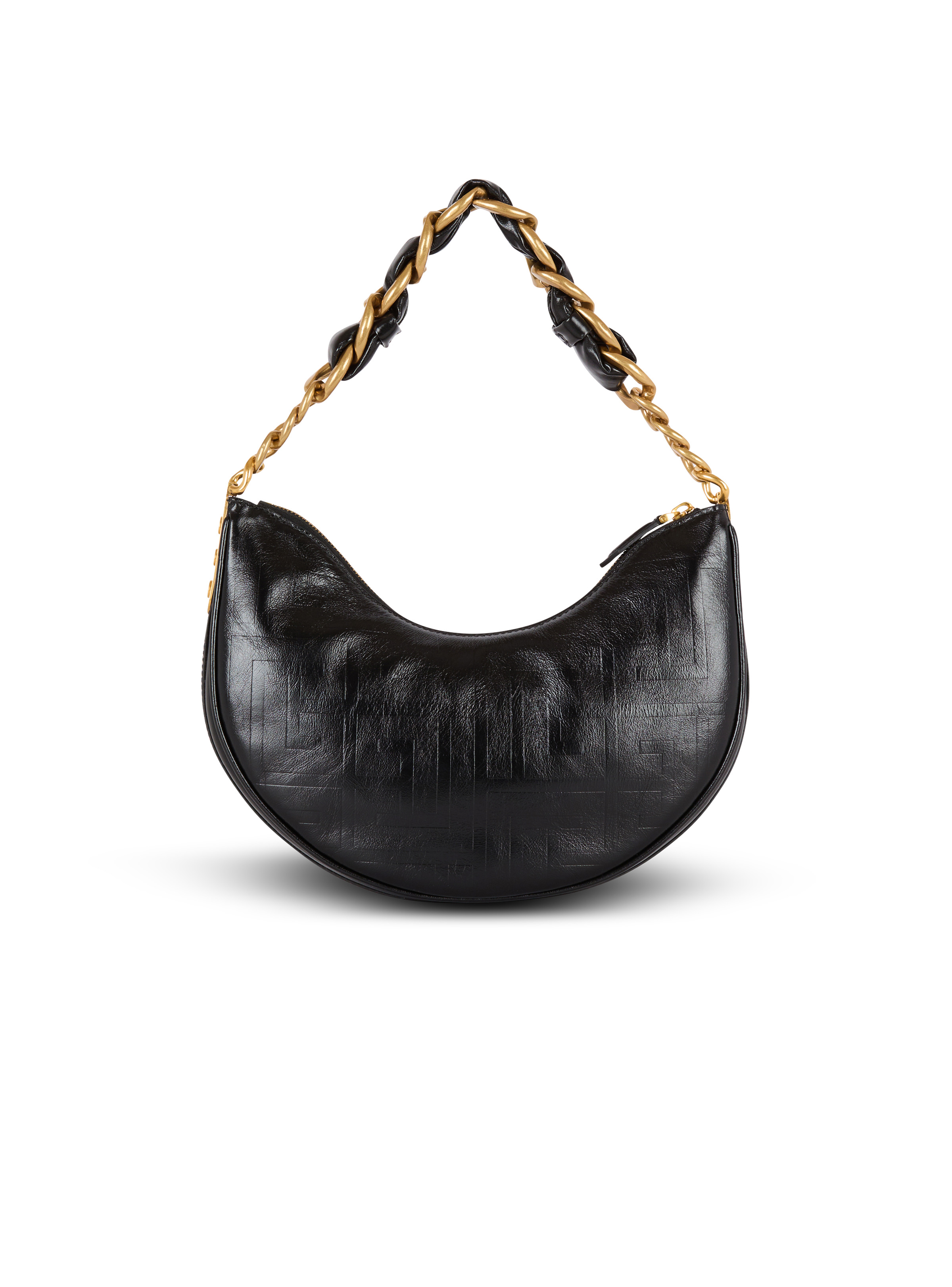 Balmain 1945 Soft Moon bag in monogrammed calfskin | REVERSIBLE