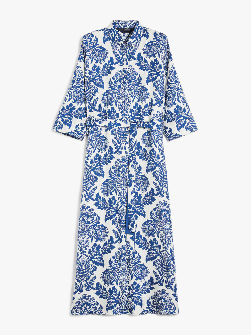 CAMELIA Printed silk shirt dress 1
