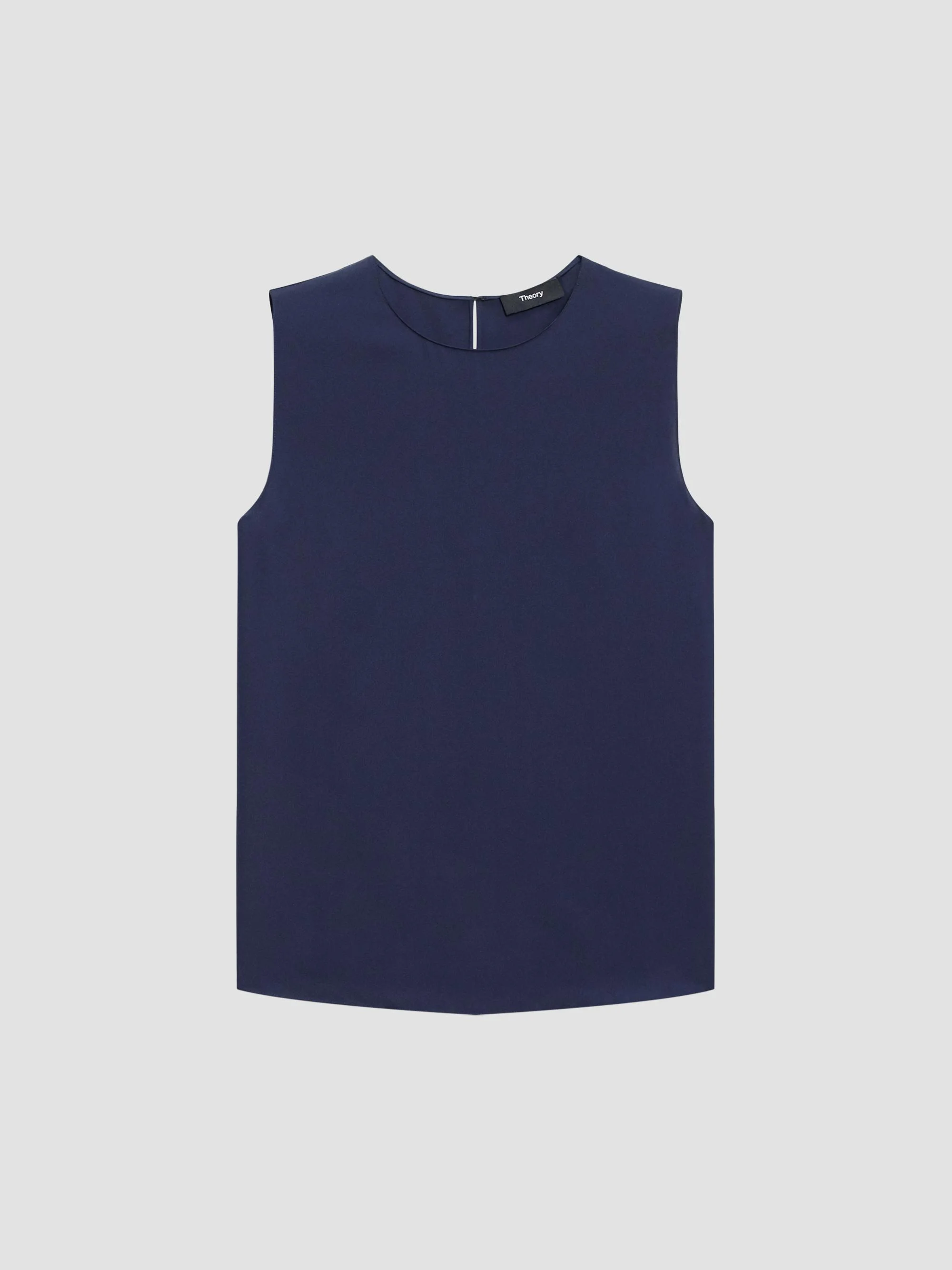 Women's Sleeveless Silk Top - Midnight Navy - 1