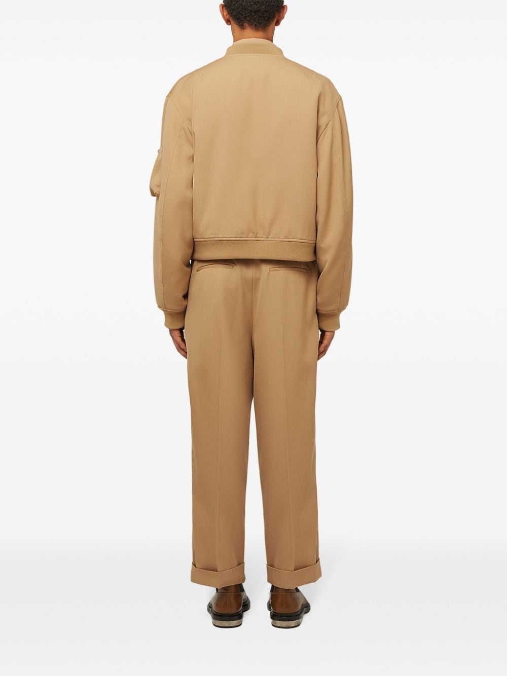 straight-leg belted wool trousers - 3
