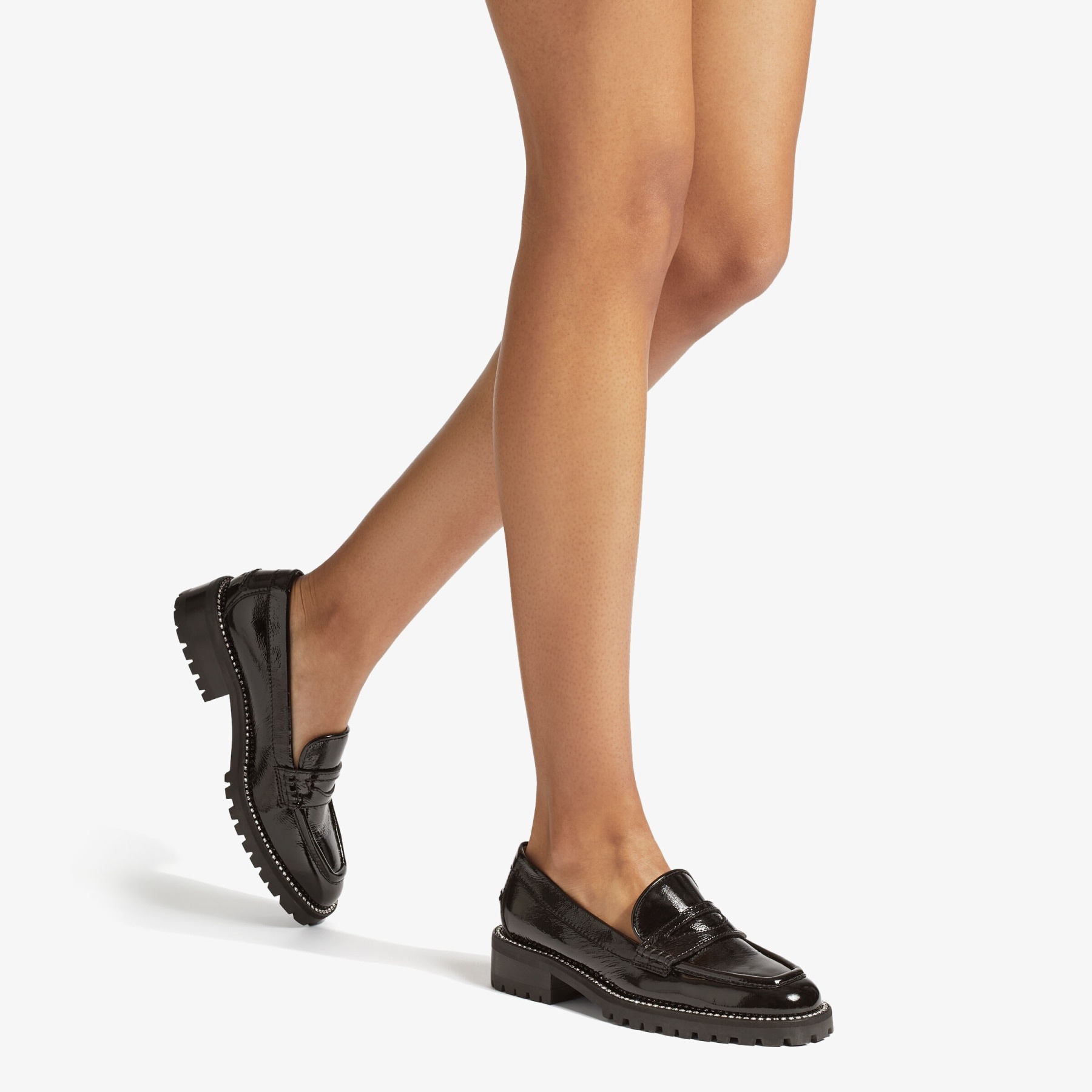 Deanna 30
Black Naplack Loafers with Crystal Embellishment - 2