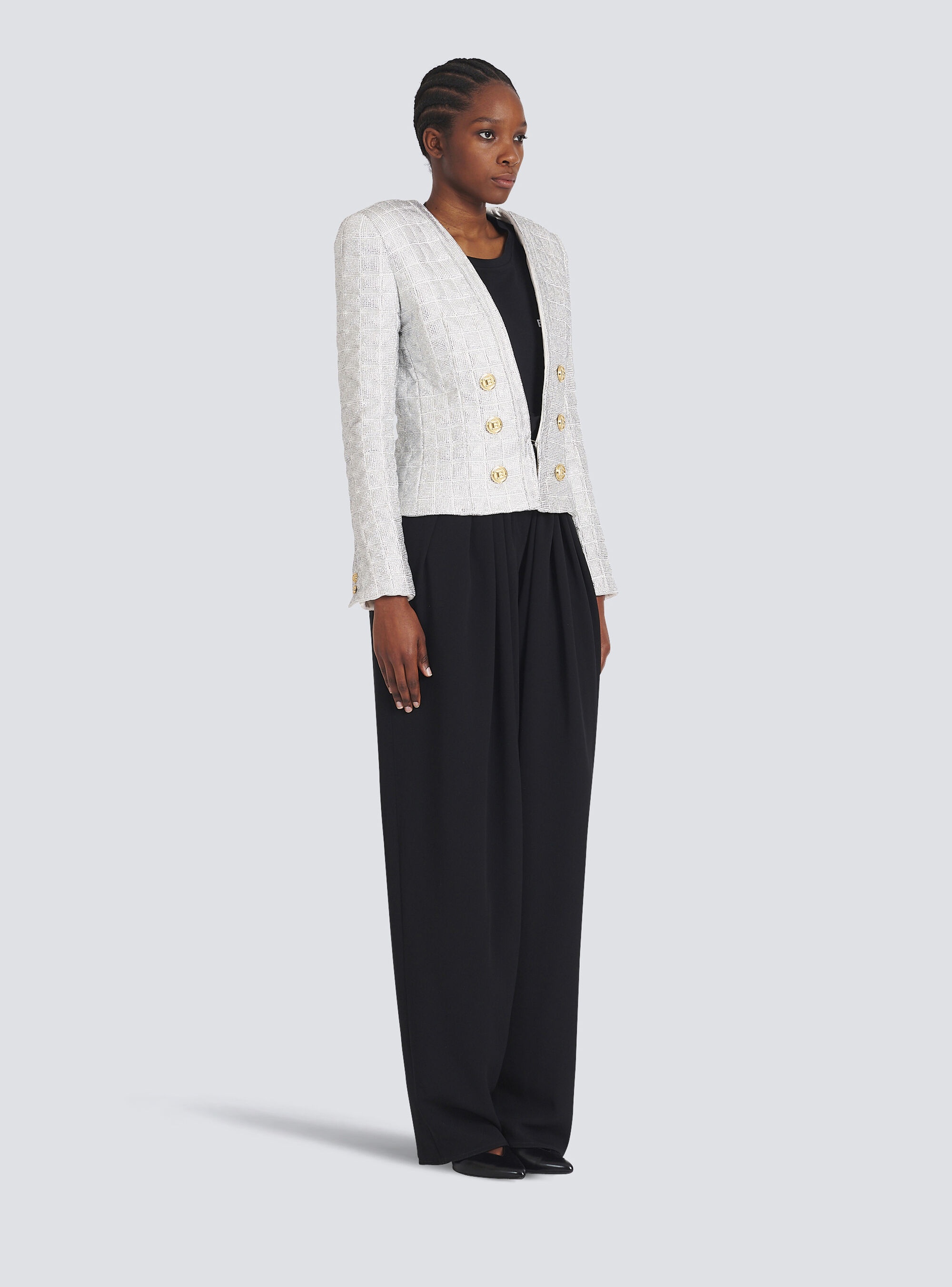 Quilted jacket with strass - 5