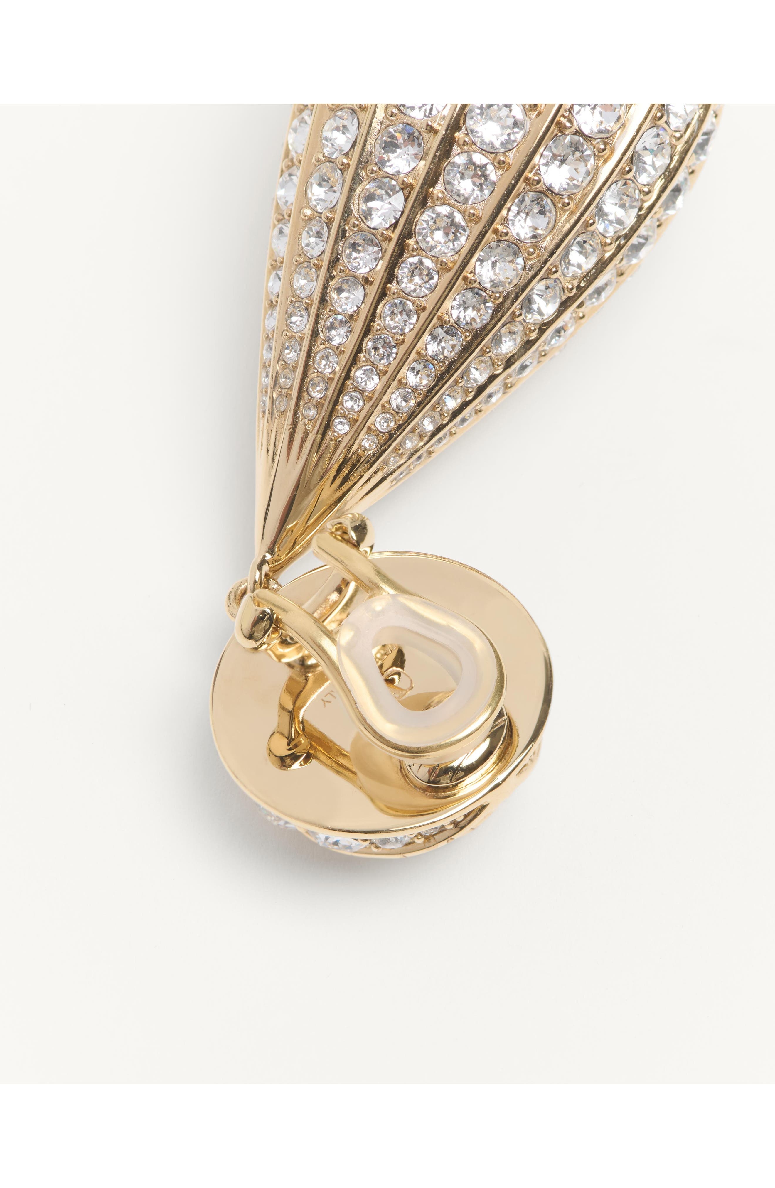 Valentino Garavani Pavé Drop Earrings in Gold at Nordstrom - 4