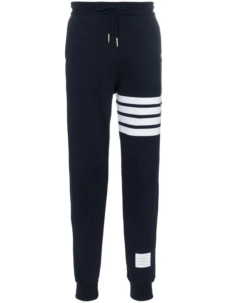 THOM BROWNE 4BAR COTTON SWEATPANTS - 1