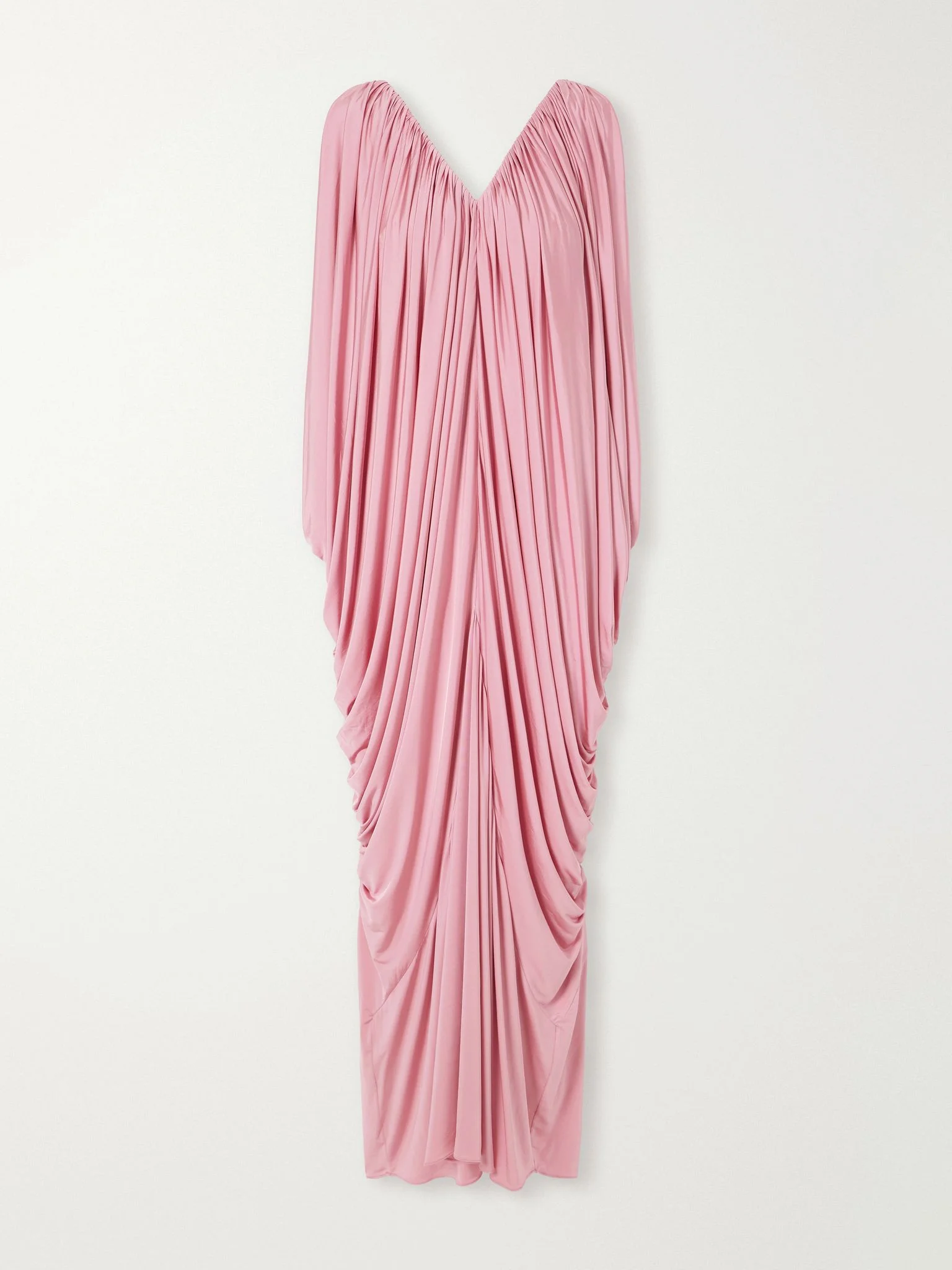 Draped stretch-jersey maxi dress Pink - 1