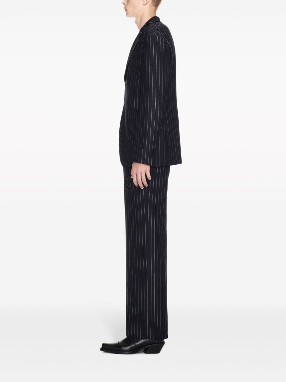 23-print pinstriped blazer - 3