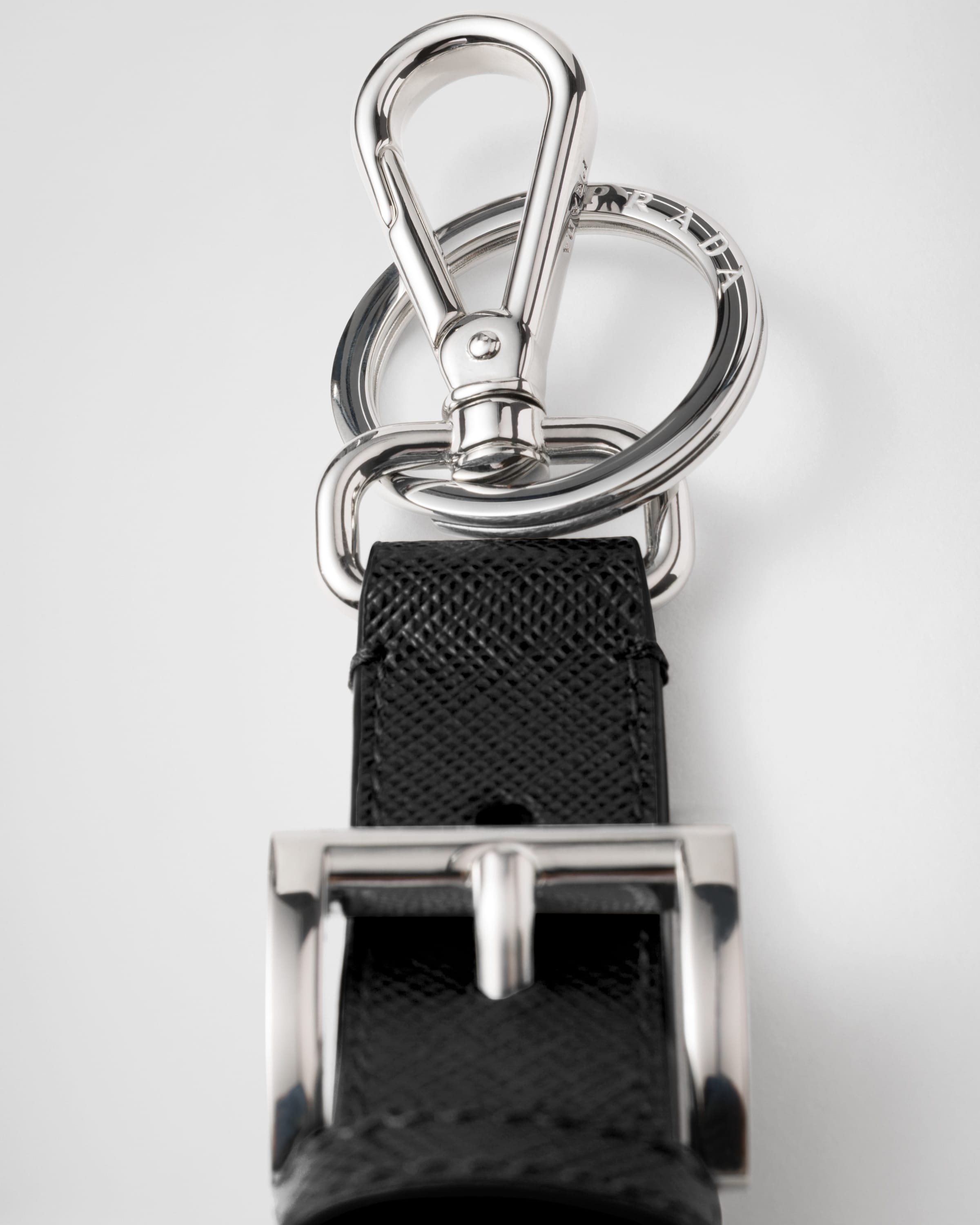 Saffiano leather key ring - 2