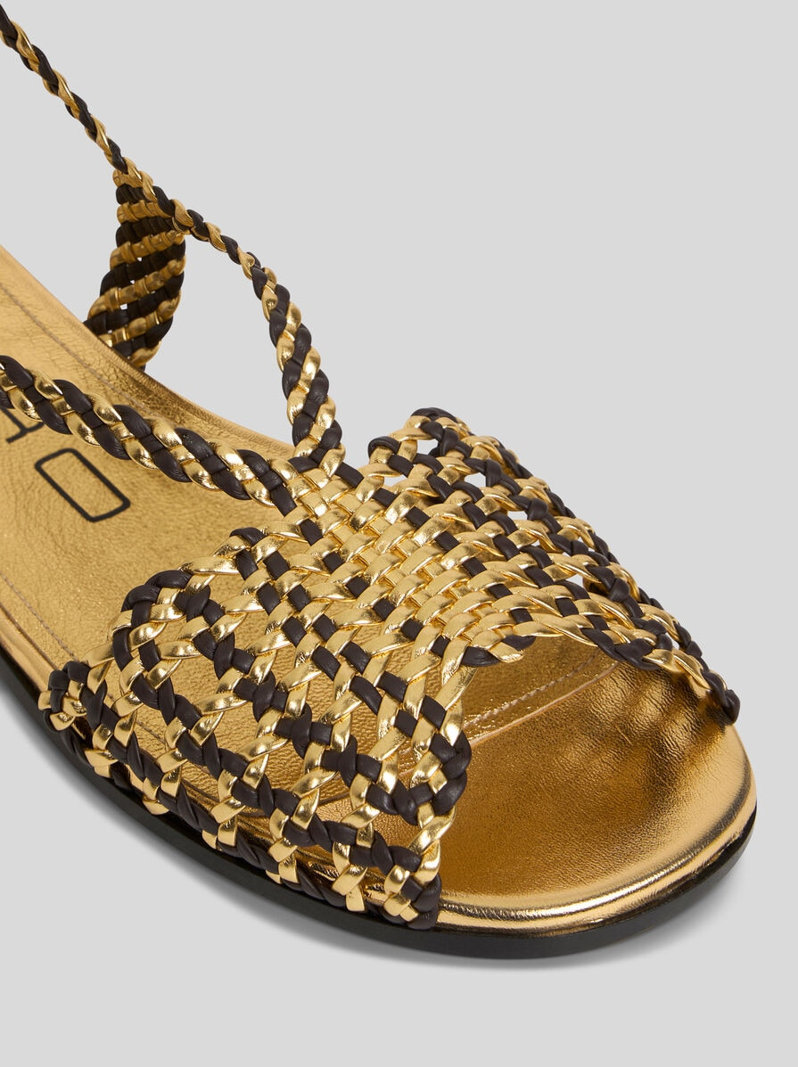 WOVEN FLAT SANDALS - 4
