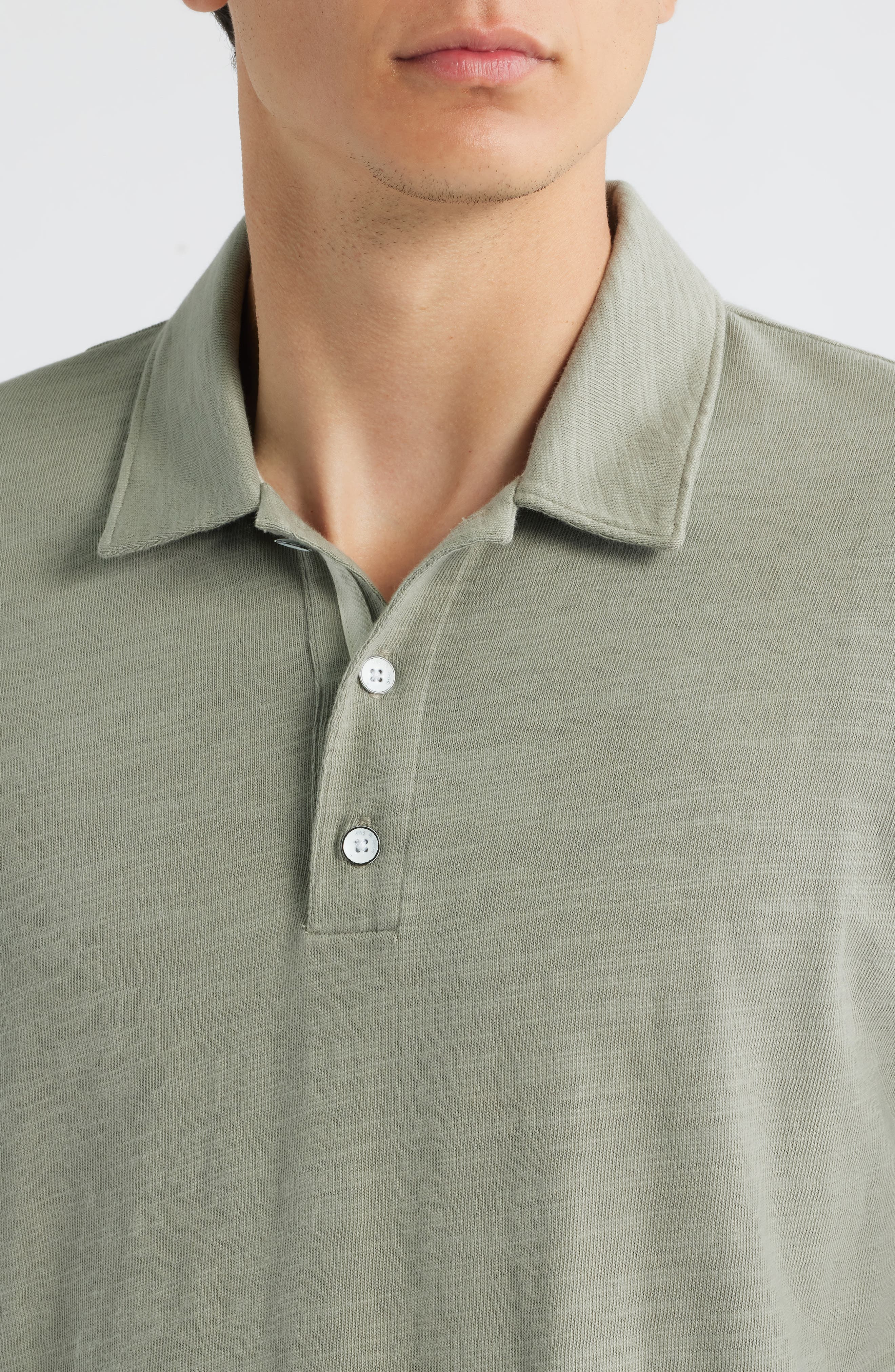 rag & bone Classic Flame Polo in Leaf Grey at Nordstrom - 4