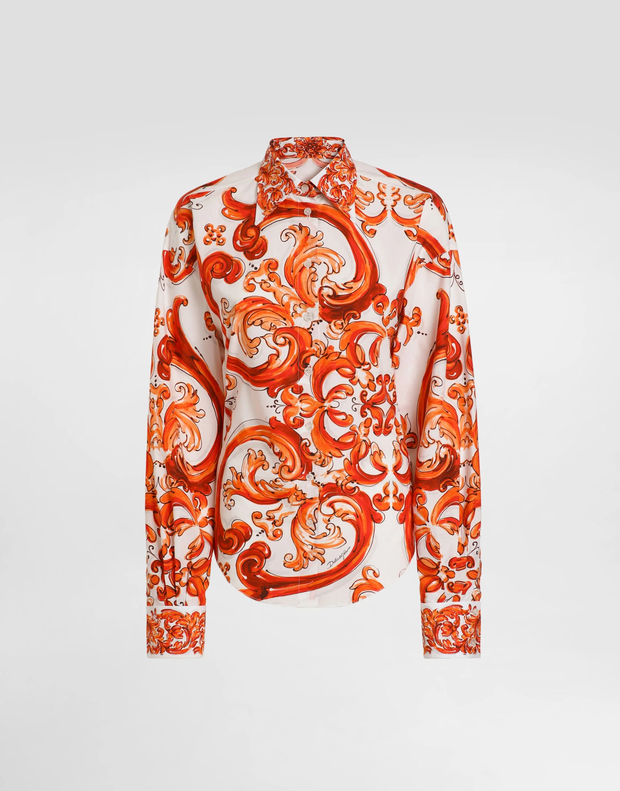 Majolica-print poplin shirt - 1