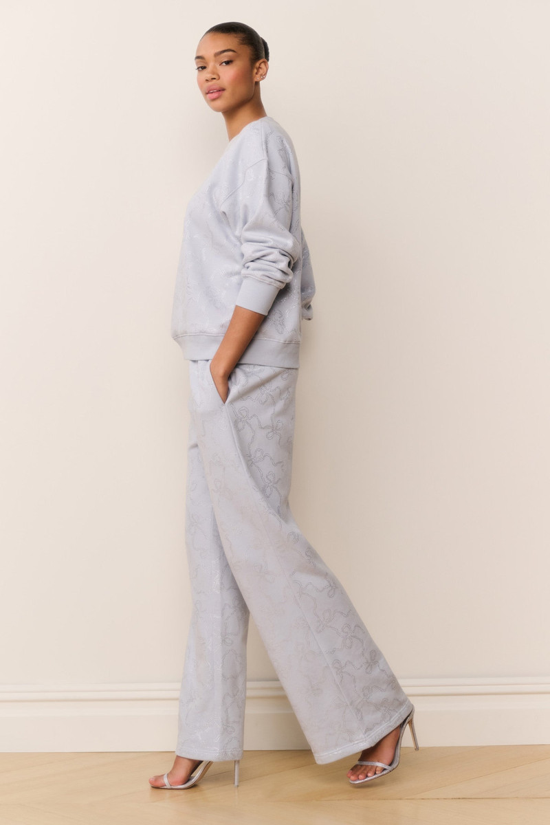 Momo Bow Embellished Fleece Sweatpants 3