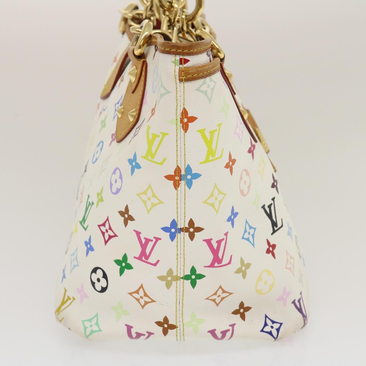 LOUIS VUITTON Monogram Multicolor Annie GM Tote Bag White M40303 - 4
