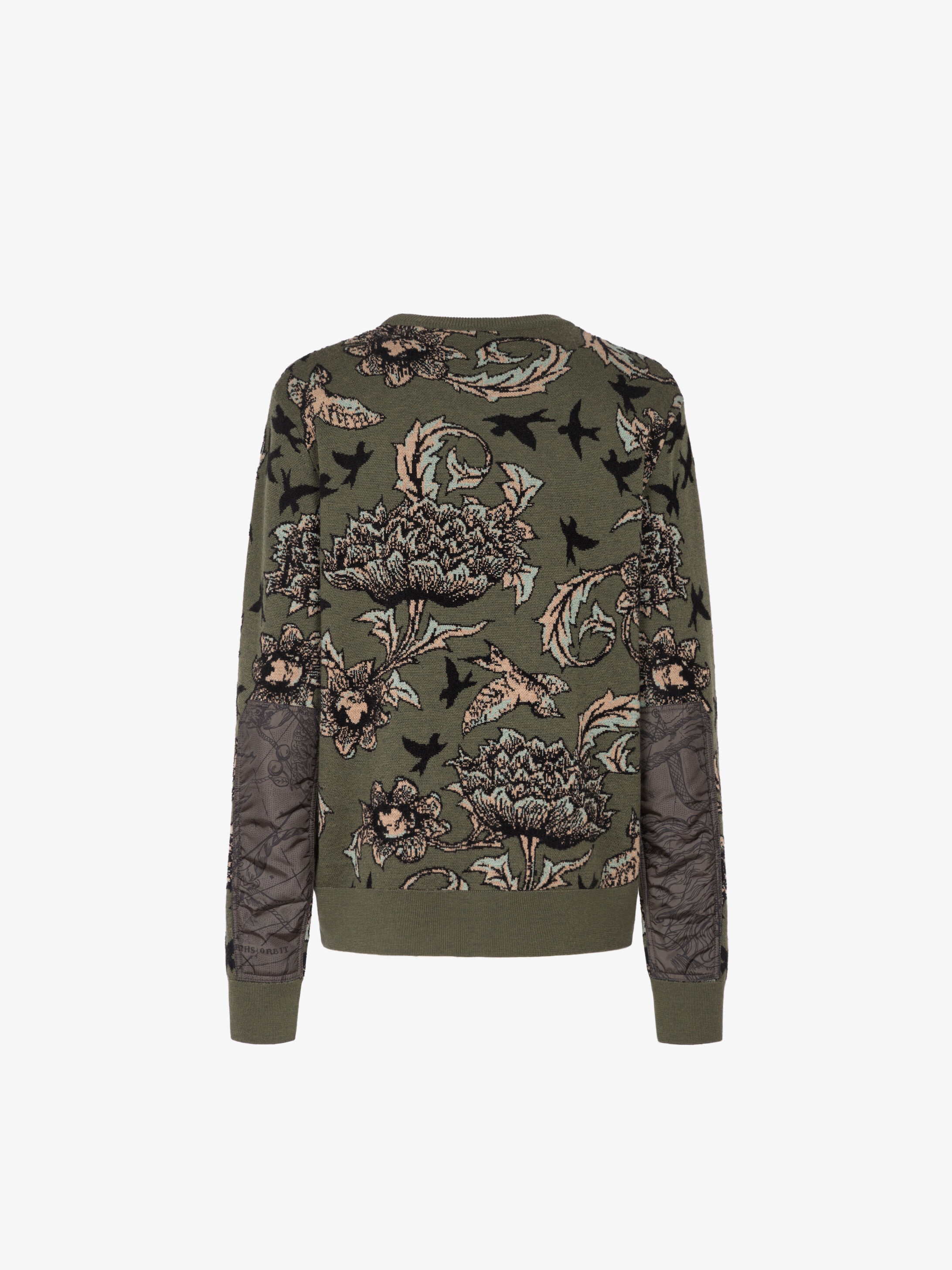 Floral jacquard sweater with patch - 4