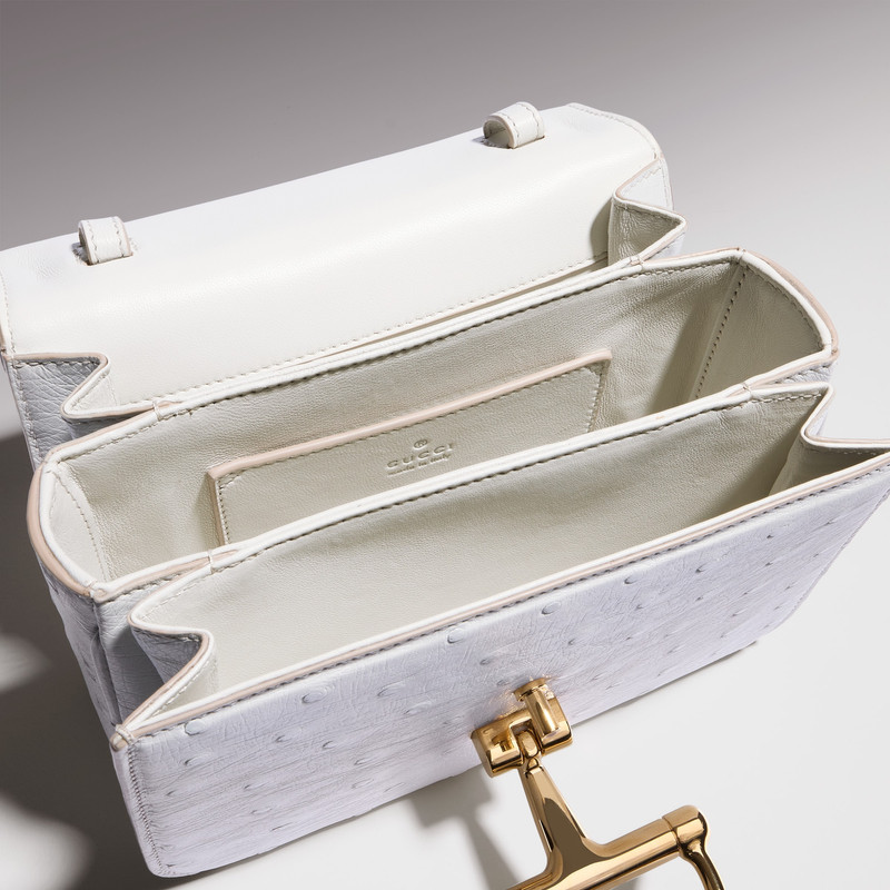 Gucci Siena ostrich small top handle bag 7