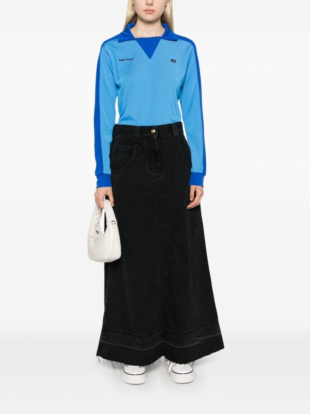 denim maxi skirt - 2