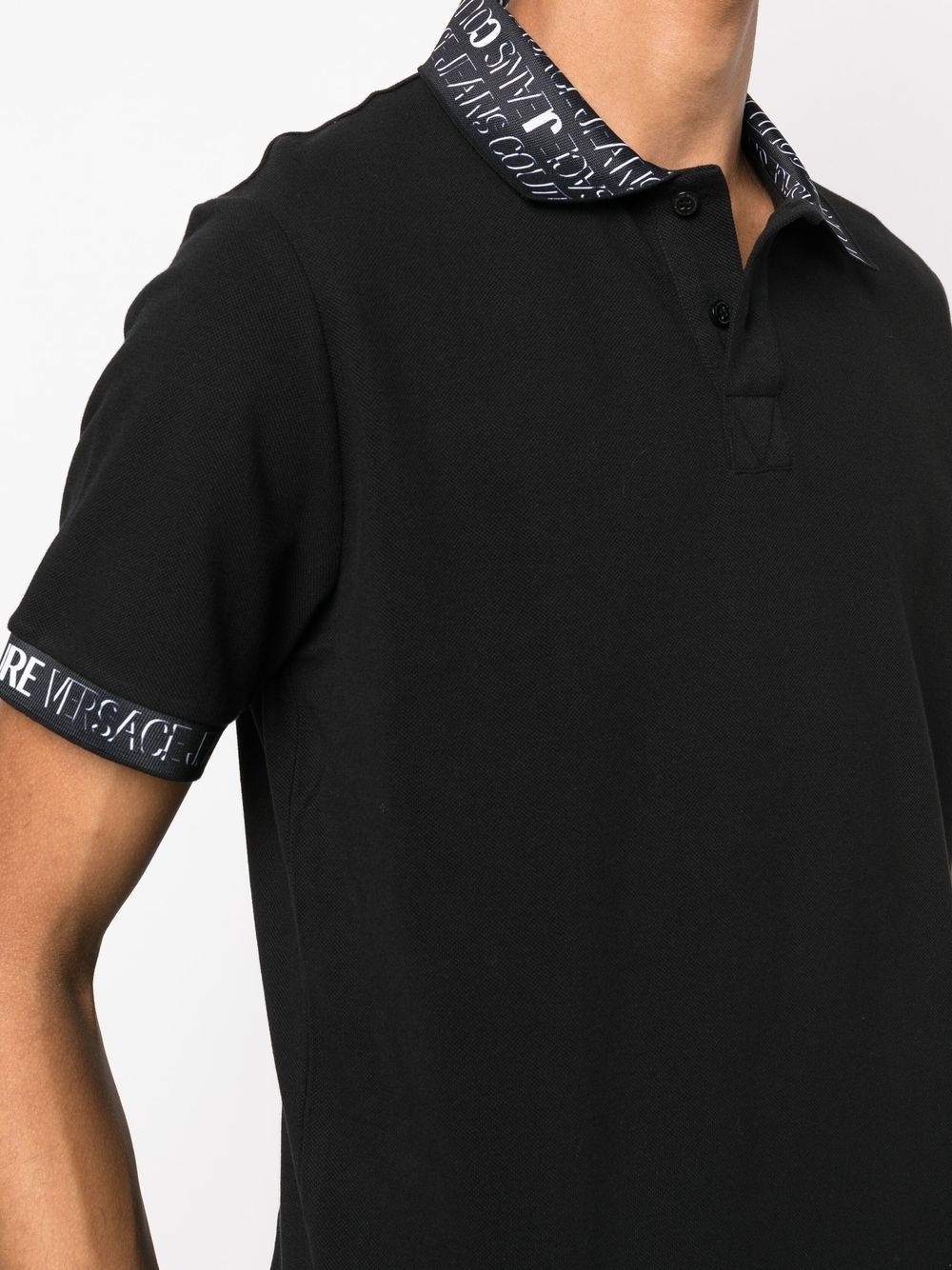 logo-trim polo shirt - 5