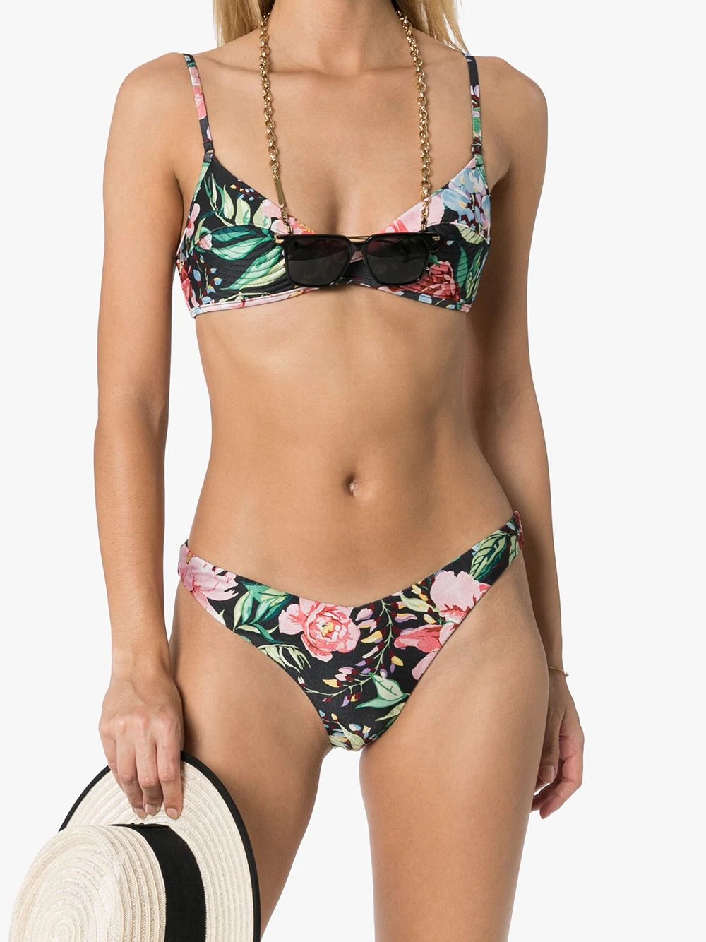 Bellitude floral-print bikini top - 2