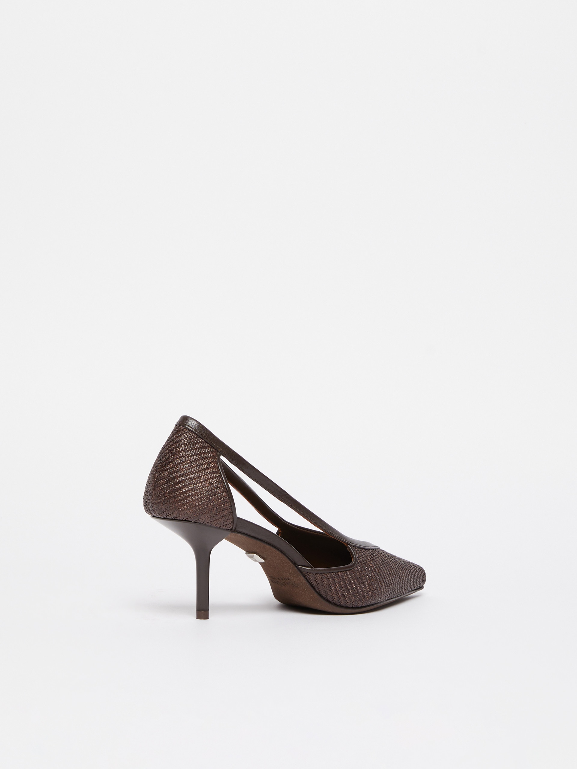 STRAWPUMP Raffia-effect court shoes - 3