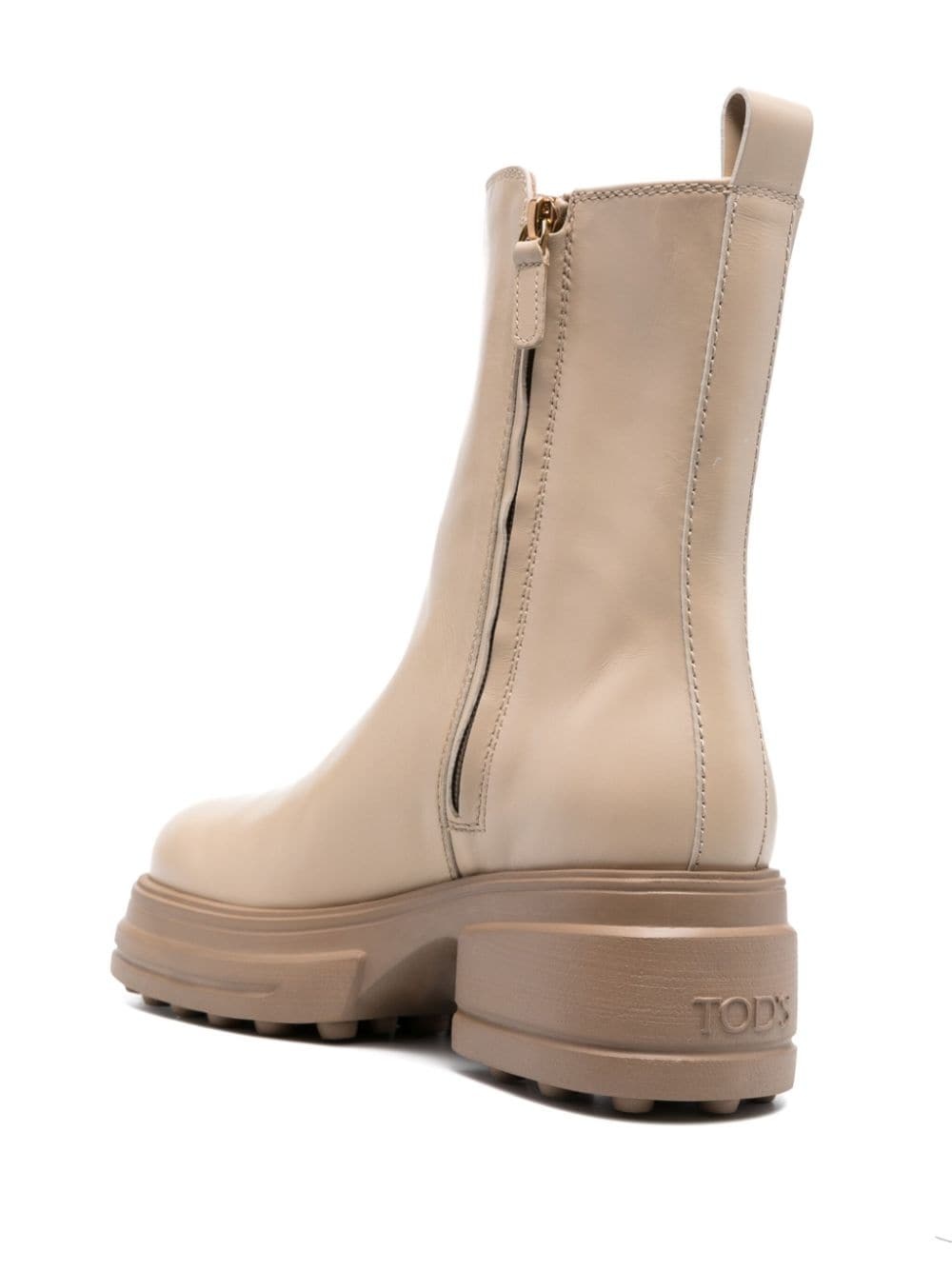 zip-up leather boots - 3