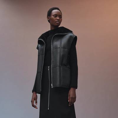 Hermès Reversible "Tatersale" leather vest outlook