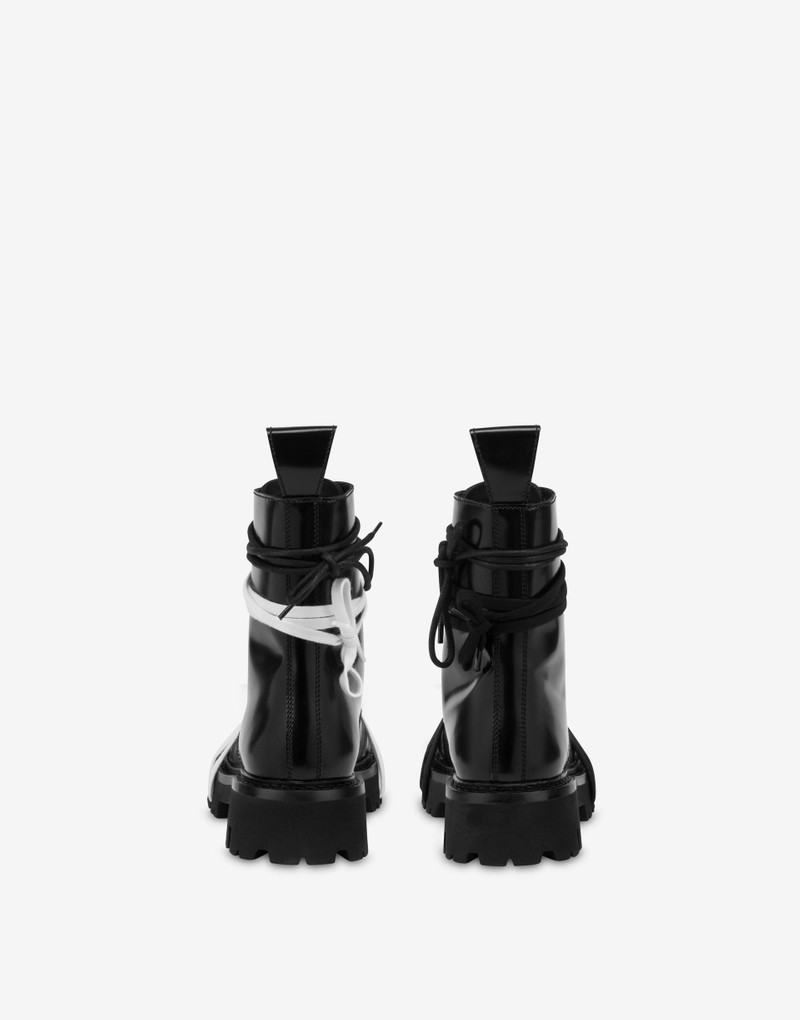 Moschino BIKER BOOTS IN BRUSHED CALFSKIN outlook