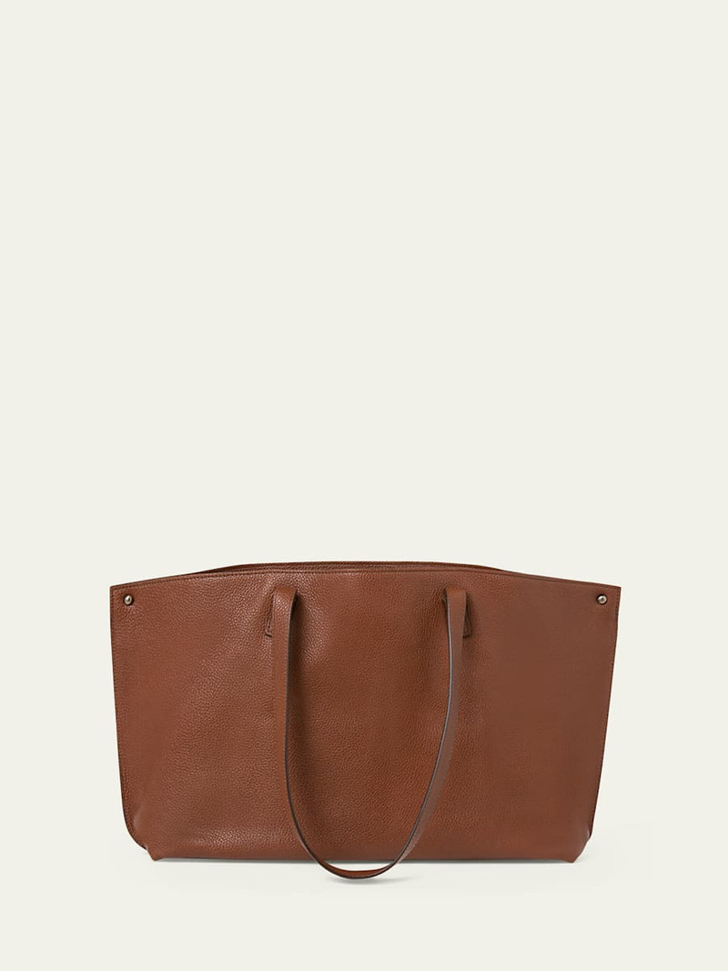 AKRIS Ai Small Leather Shoulder Tote Bag outlook