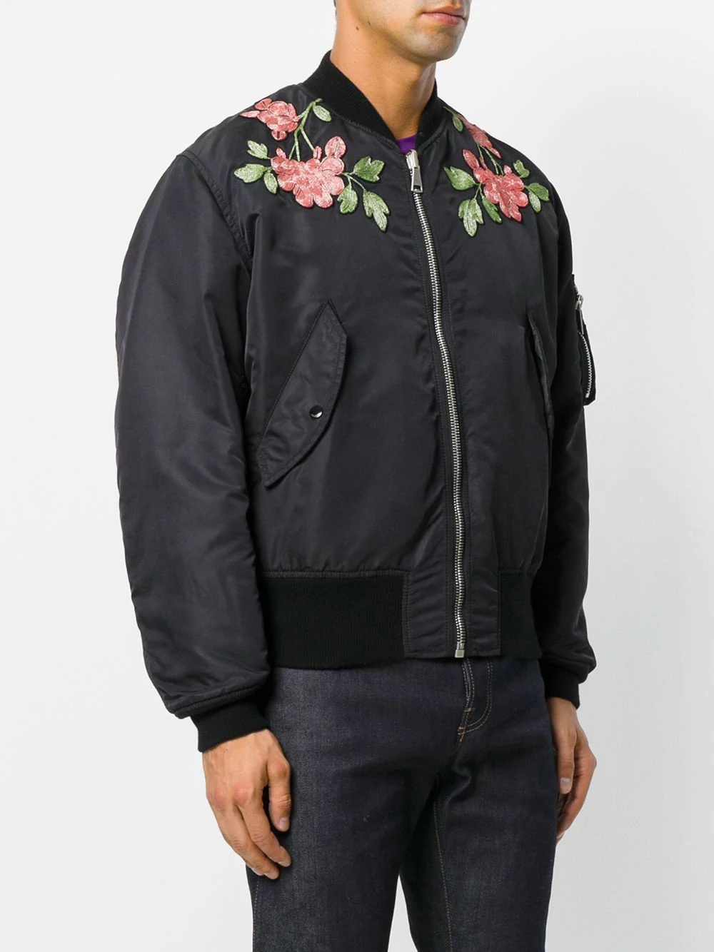 reversible embroidered bomber jacket - 3