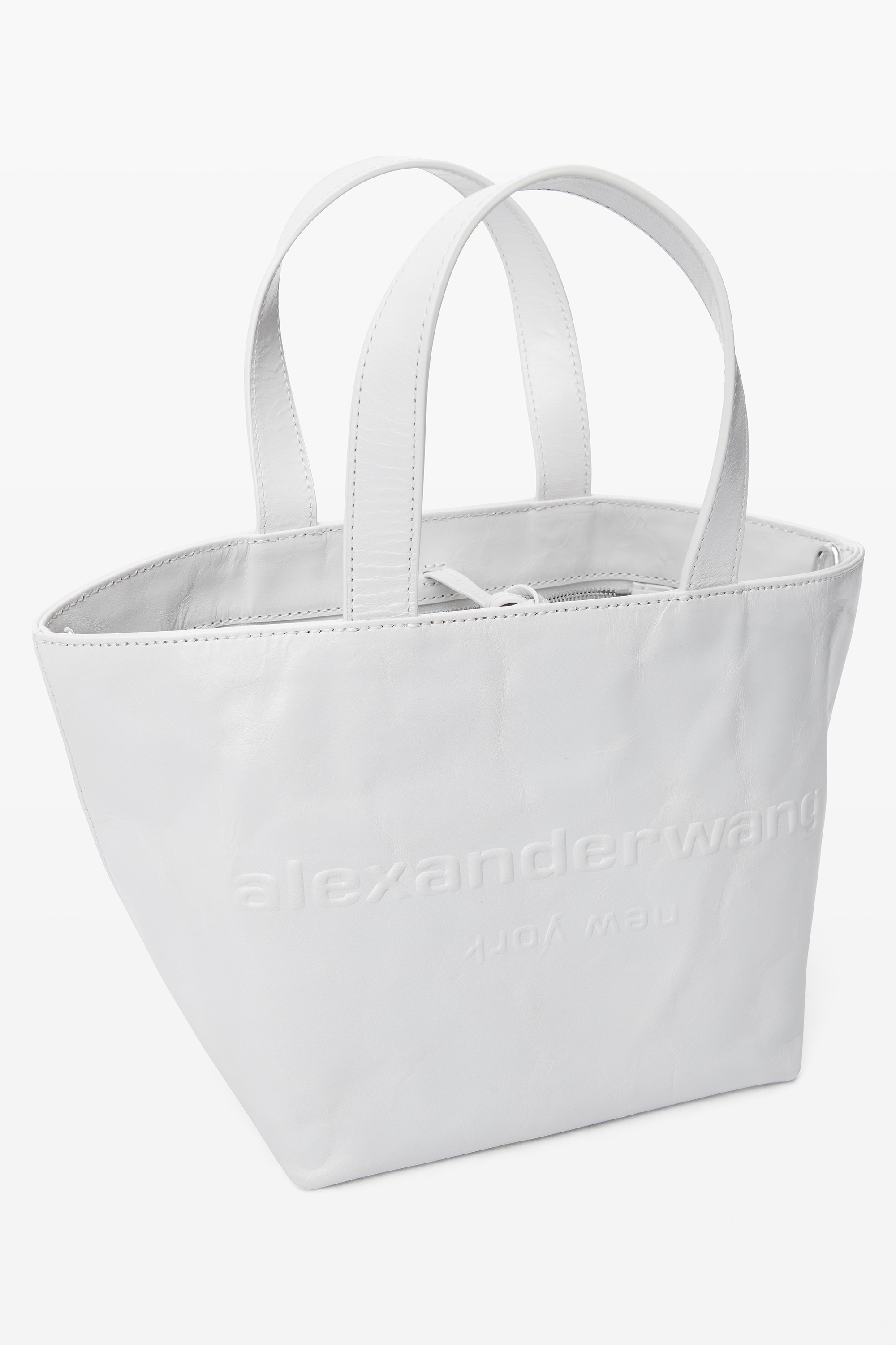 Punch Small Tote in Crackle Patent Leather 2