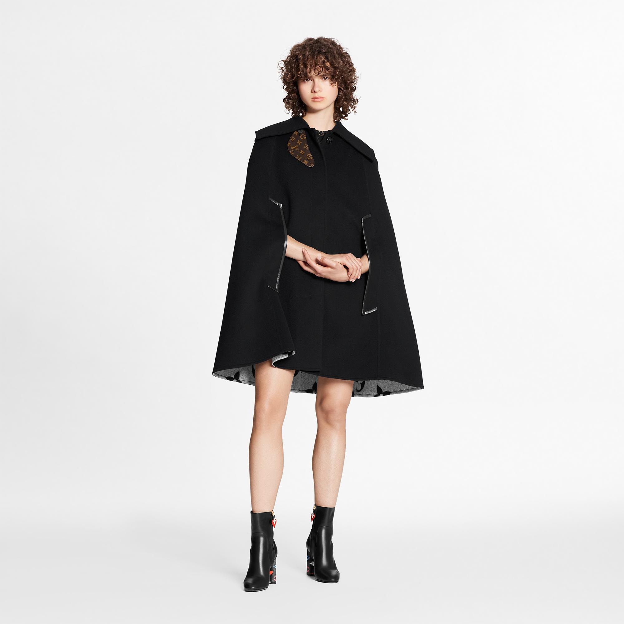 Wide Collar Sleek Cape Coat  - 2