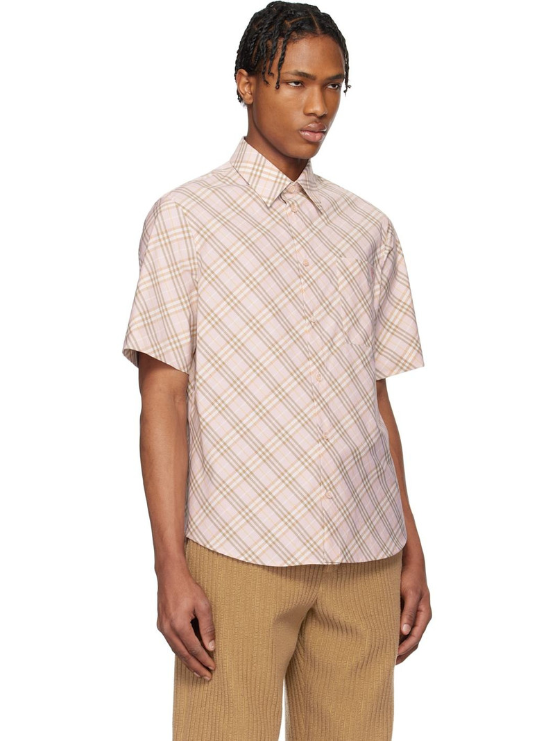 Burberry Pink Check Cotton Shirt outlook