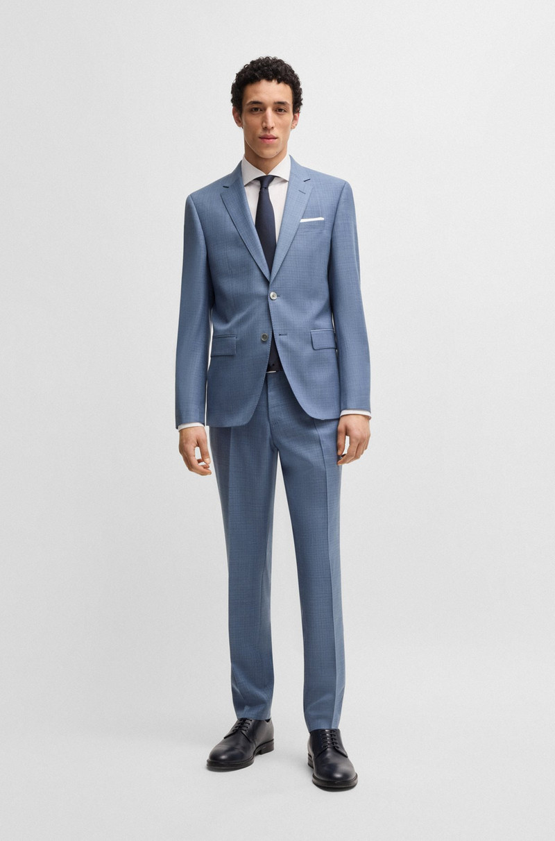 SLIM-FIT SUIT IN PATTERNED WOOL 1