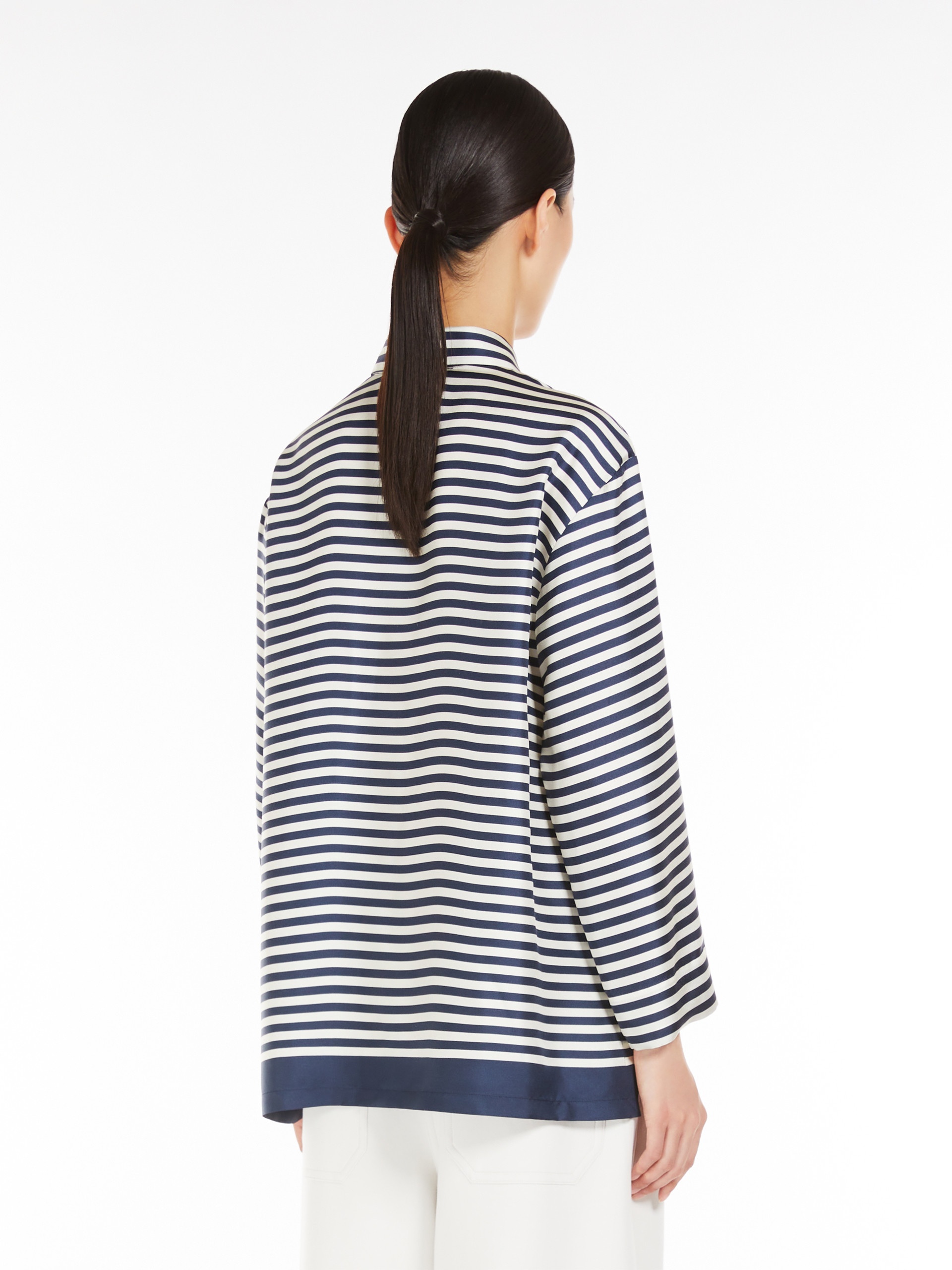 MAYA Printed silk twill shirt - 4
