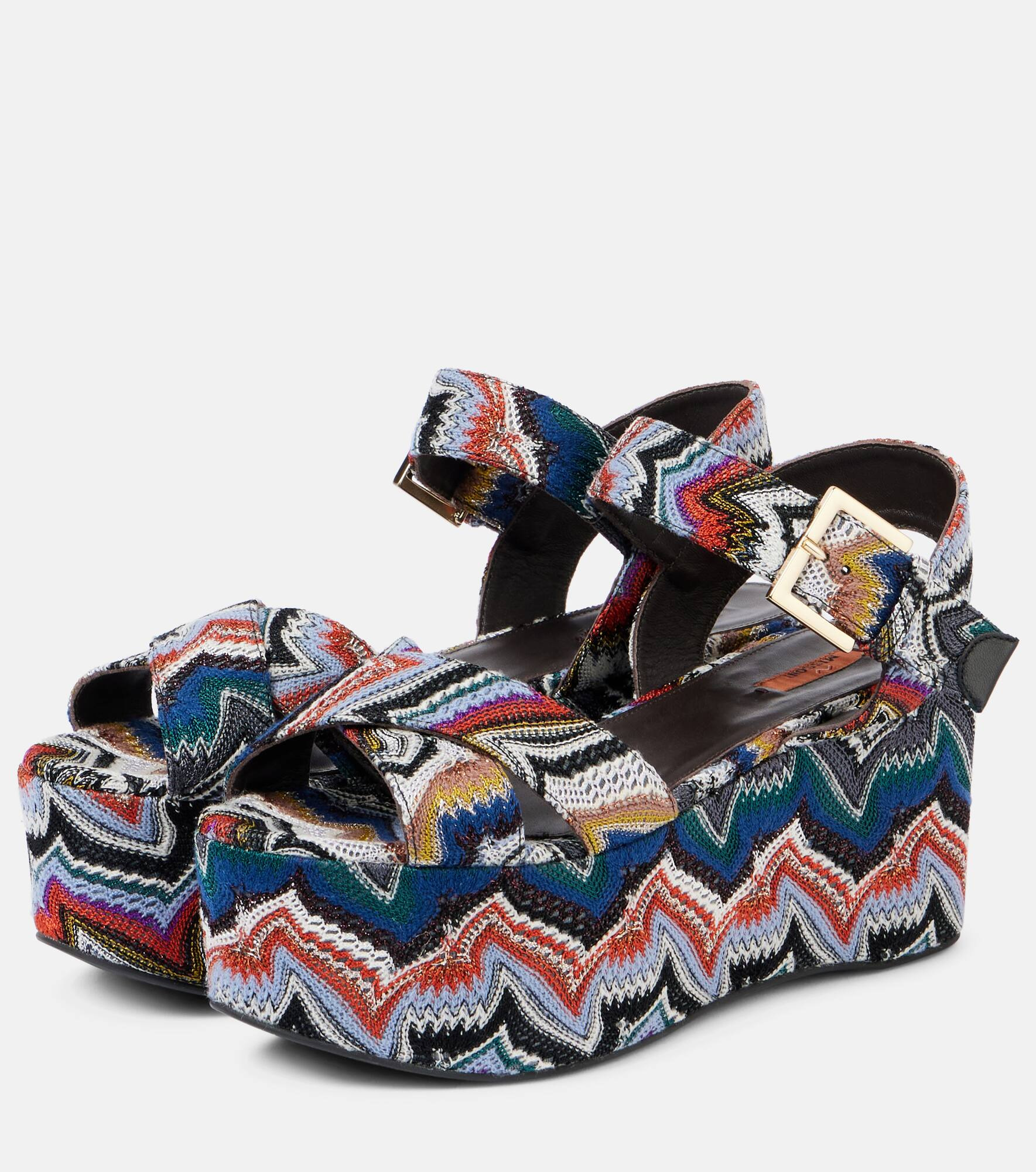 Julia Raschel lamé platform sandals - 4