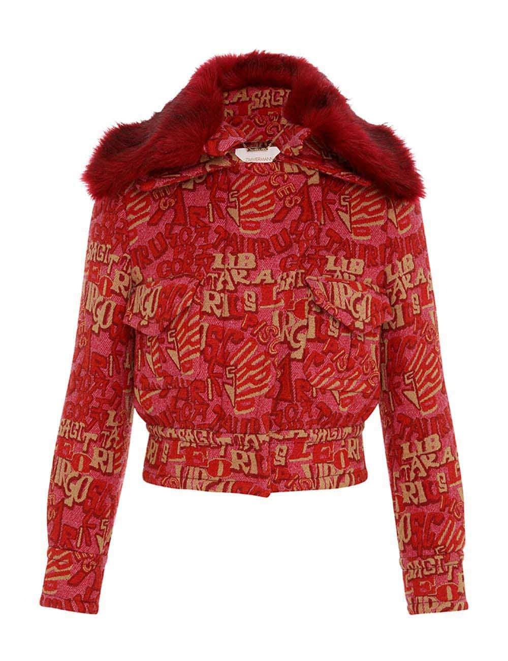 KALEIDOSCOPE FAUX FUR BOMBER - 1