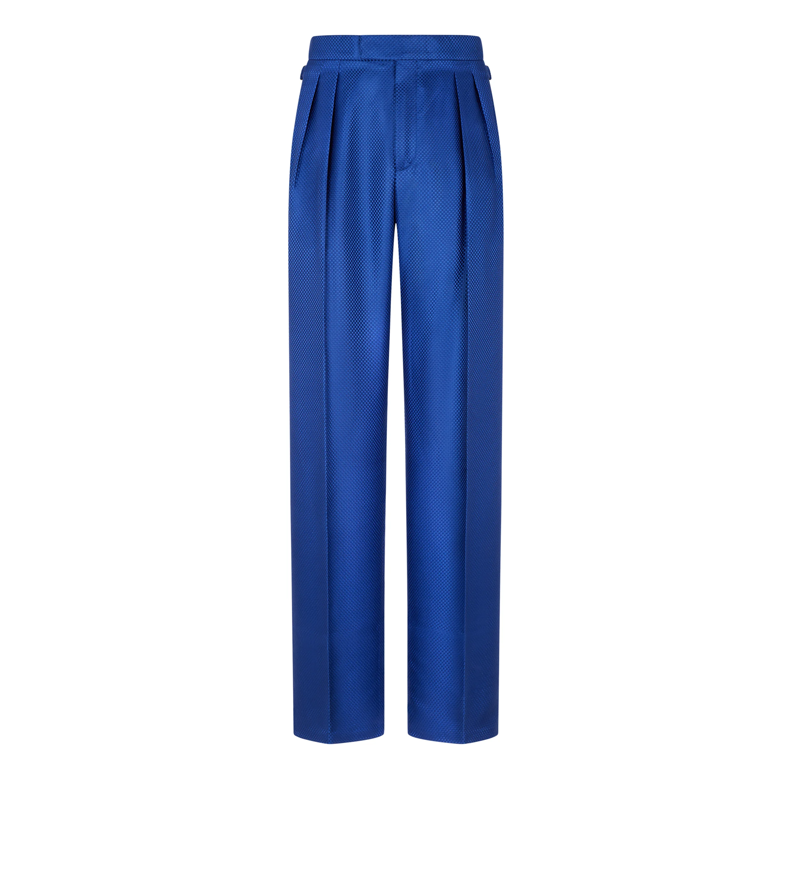 SILK GRAND HOPSACK DOUBLE PLEAT PANT - 1