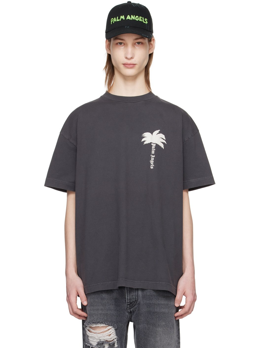 Gray 'The Palm' T-Shirt - 1
