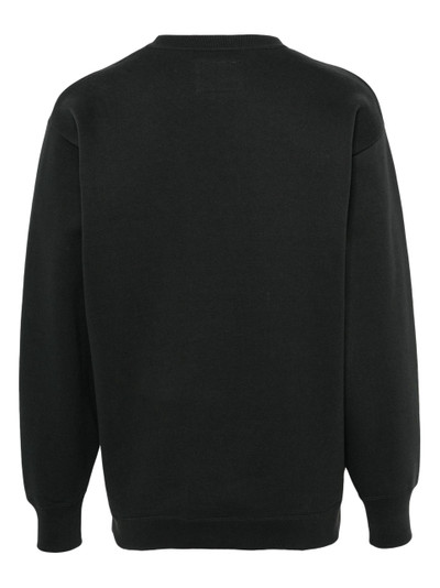 WTAPS Black Seal-embroidery cotton sweatshirt outlook